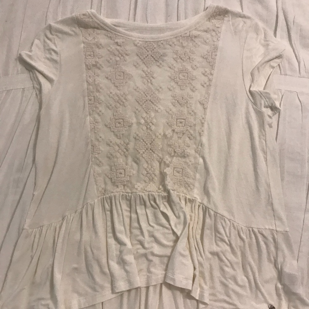 White with Cream detailing Shirt